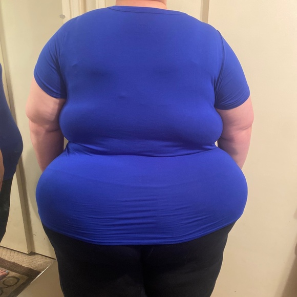 torrid Plus-Size Cut Out T Shirt, Blue, Size 5X - Picture 2 of 2
